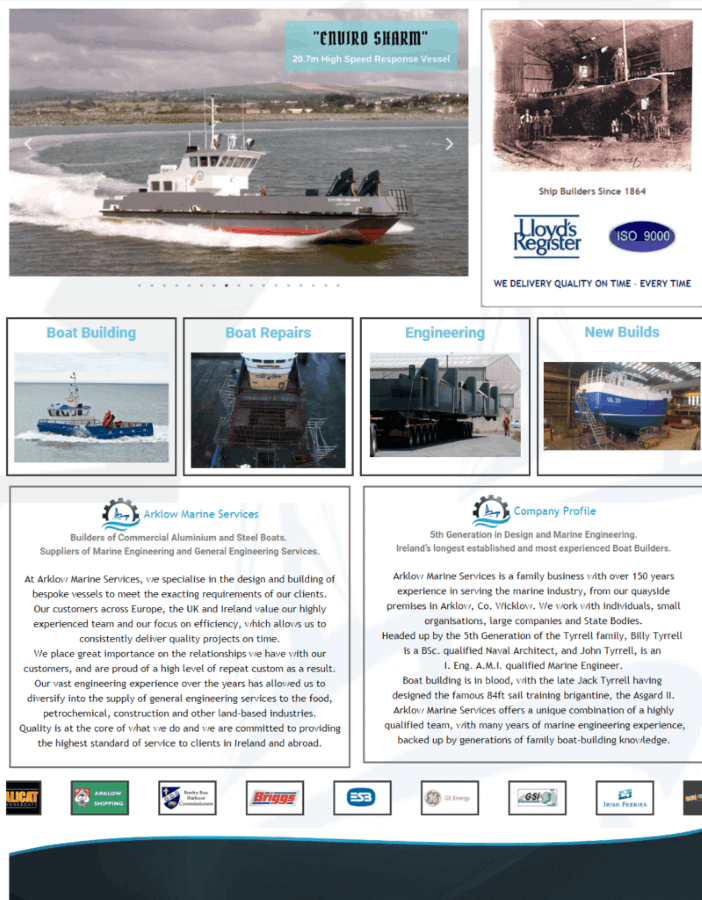 WEB DESIGN 20 arklowmarine 900