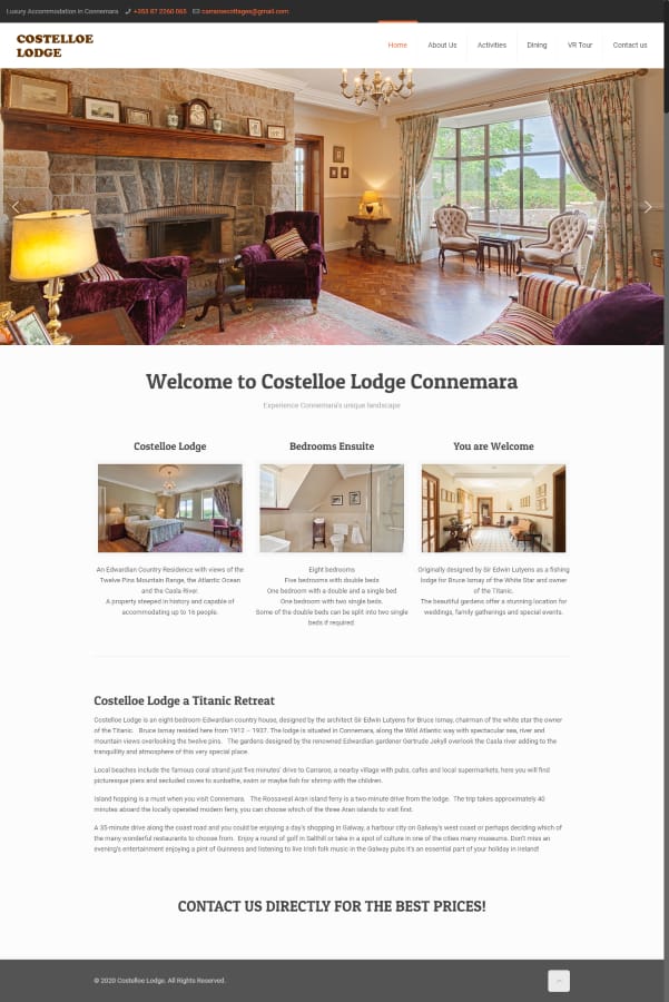 Connemara Luxury Rental five star Costelloe Lodge 900