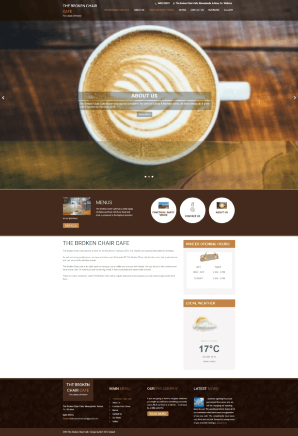 WEB DESIGN 4 The Broken Chair Cafe 900